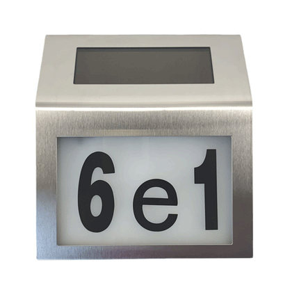 Stainless Steel Solar Powered House Number LED Light Splendid&Co.
