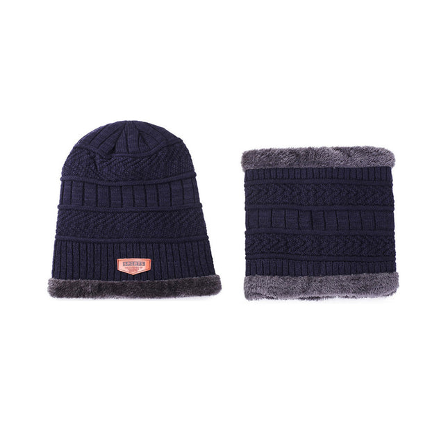 Winter Knitted Hat Kids Child  Neck Warm Chunky Beanie Navy Splendid&Co.