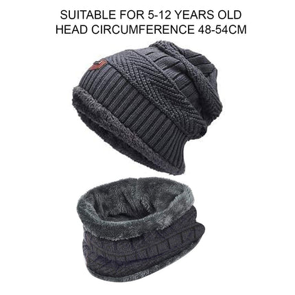 Winter Knitted Hat Kids Child  Neck Warm Chunky Beanie Navy Splendid&Co.