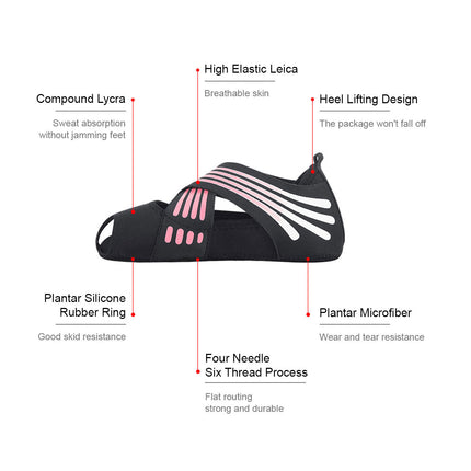 Women Non-Slip Toeless Yoga Shoes Training Dancing Pink Splendid&Co.