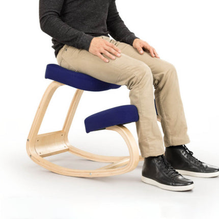 Wooden Ergonomic Kneeling Chair Stool Posture Correcting Blue Splendid&Co.