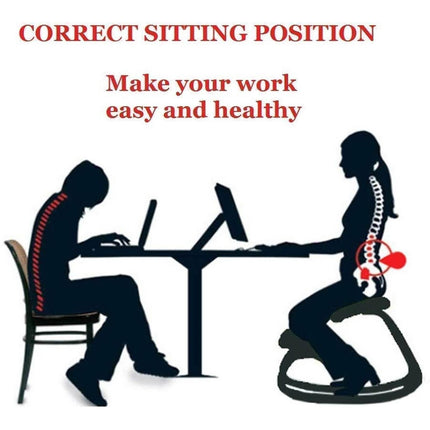Wooden Ergonomic Kneeling Chair Stool Posture Correcting Blue Splendid&Co.