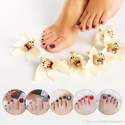 Acrylic Press On Self Adhesive Toenail Manicure 24pc - Image 3