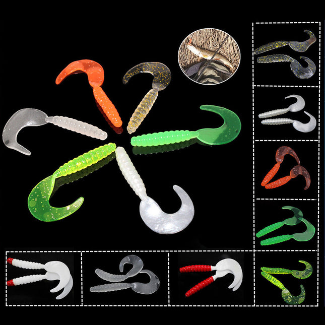 20 lures Plastic 35mm Paddle Tail Soft  Fishing Lure