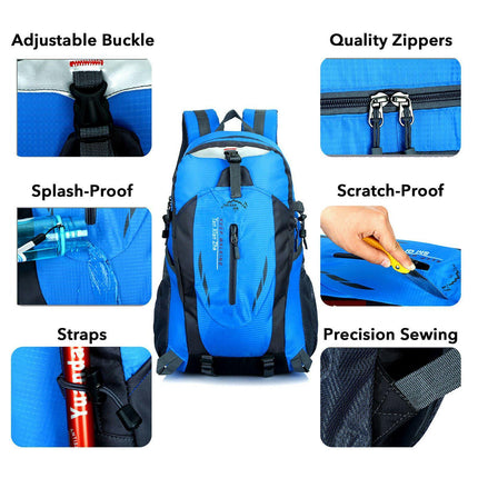 Black 30L Waterproof Hiking Camping Bag - Image 3