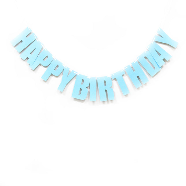 Blue Birthday Colourful Letters Banner - Image 1