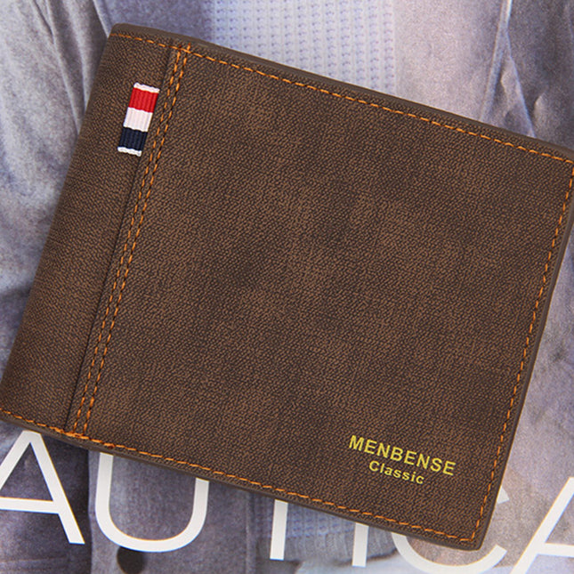 Coffee Credit Card Holder Men's Money Cash Wallet Clip RFID Blocking