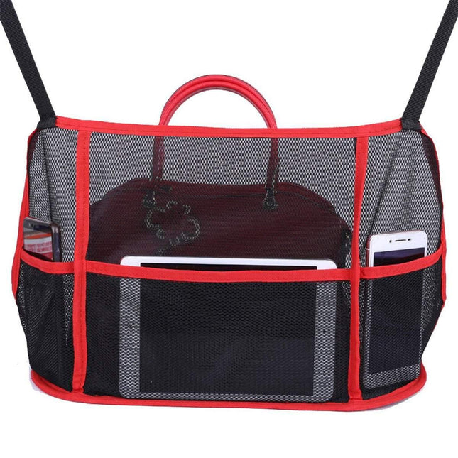 Car Seat Back Mesh Organiser Red - Image 1