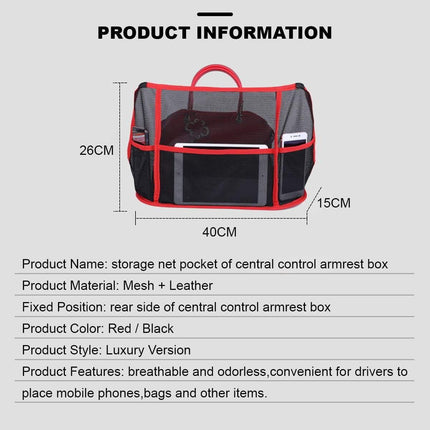Car Seat Back Mesh Organiser Red - Image 8
