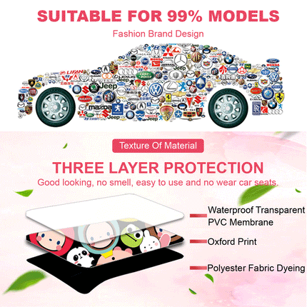 Cartoon Car Seat Back Protector - Image 4