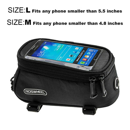 Cycling Frame Bag Bicycle Bike Mobile Phone Holder Yellow - Image 4