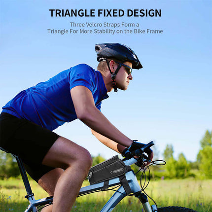 Cycling Frame Bag Bicycle Bike Mobile Phone Holder Yellow - Image 6