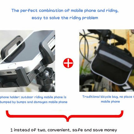 Cycling Frame Bag Bicycle Bike Mobile Phone Holder Yellow - Image 9