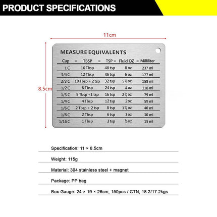 Fridge Magnet Measurement Unit Table - Image 3