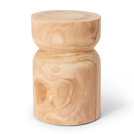 Artistic Home Decoration Round Timber Stool Natural Wooden Display Karlo Stool
