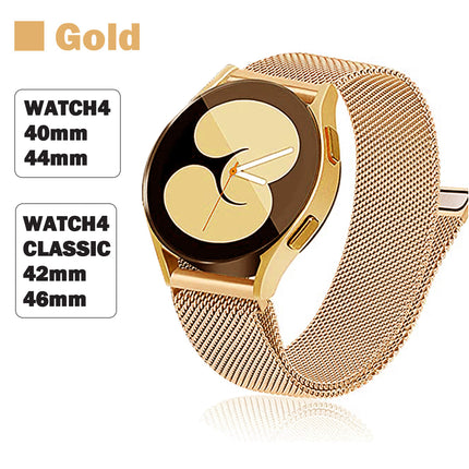 Samsung Galaxy Watch 4 5 Classic 40 44 42 45 46mm Milanese Magnetic Replace Band-Gold