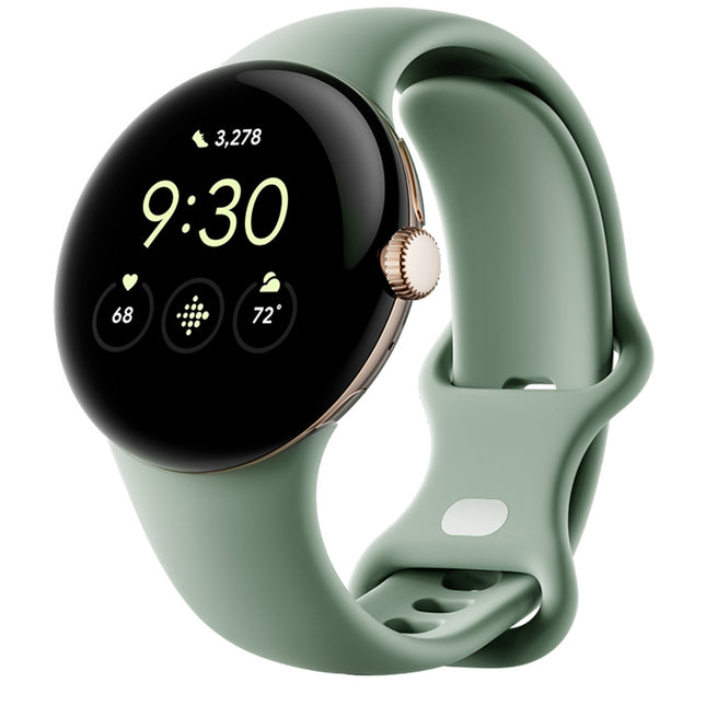 Google Pixel Watch Band Strap Replacement Soft Silicone Sport Wristband Olive