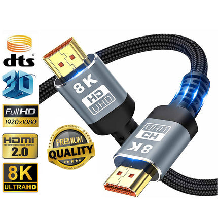 Ultra Premium HDMI Cable V2.0 3D 8K TV High Speed Ethernet