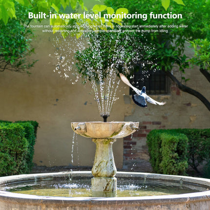 Solar Powered Floating Pump Water Fountain Birdbath Home Pool Garden