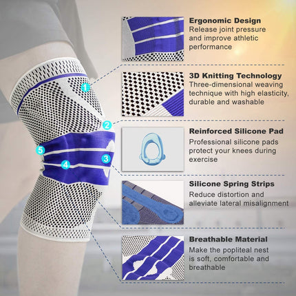 Knee Sleeves Support Brace Compression - Image 3