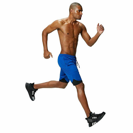 Men 2 in 1 Running Shorts Gym with Phone Pocket Hole - Image 5