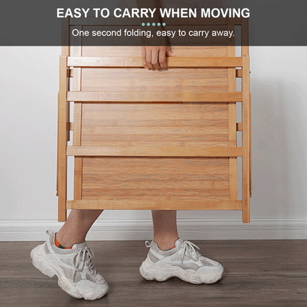 Multi Layer Bamboo Fordable Shoes Rack 6 Tiers 90cm - Image 4