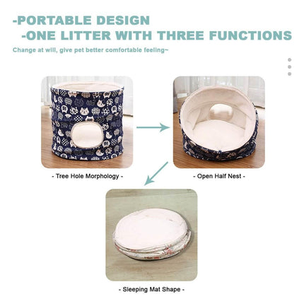 Multifunction Collapsible Pet Bed Tunnel - Image 2