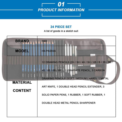 Professional Sketching Pencils Art Set - Image 5