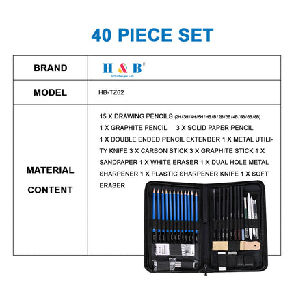 Professional Sketching Pencils Art Set - Image 8