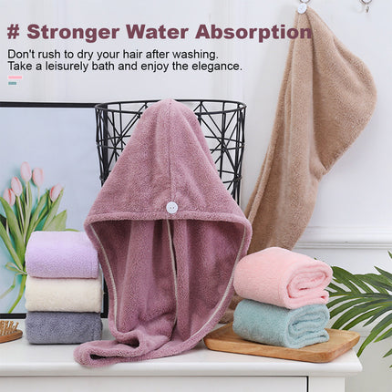 Quick Dry Coral Fleece Hair Towel - Image 2