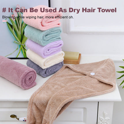 Quick Dry Coral Fleece Hair Towel - Image 3