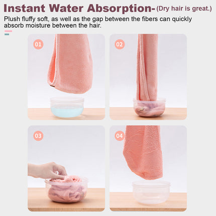 Quick Dry Coral Fleece Hair Towel - Image 4