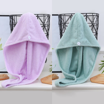 Quick Dry Coral Fleece Hair Towel - Image 9