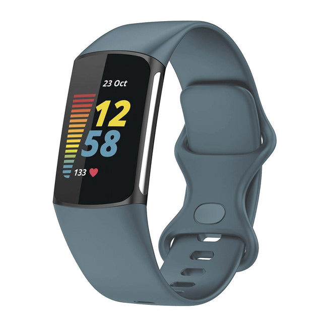 Rock Grey Replacement Bands for Fitbit Charge 5 6 Band Tracker Fitness Strap Wristbands - Image 1