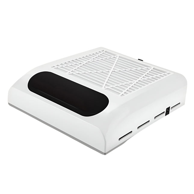 White Manicure Pedicure Dust Vacuum Nail Art Machine 80W Replaceable Filter