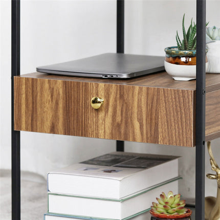 Elegant Bedside Table Coffee Table Glass Surface for Living Room Bedroom