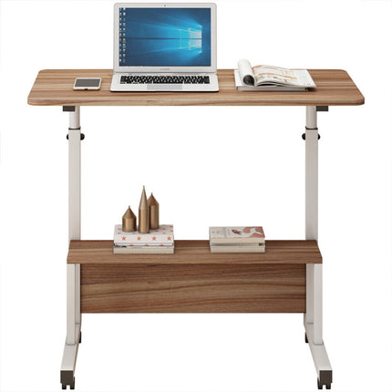 Aluminium Adjustable Height Laptop Table Standing Desk with Wheels