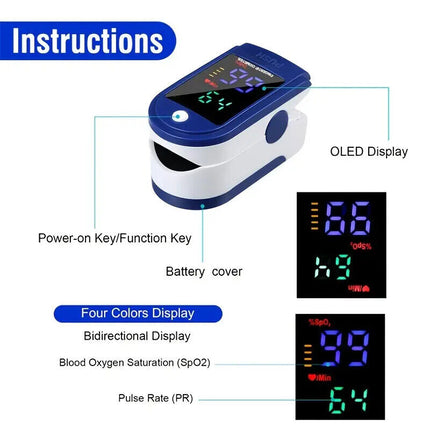 Portable Digital Finger Pulse Oximeter Blood Oxygen Saturation