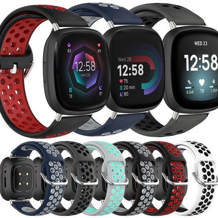 Fitbit Versa 4 & Sense 2 Watch Strap Replacement Silicone Sports Wrist band