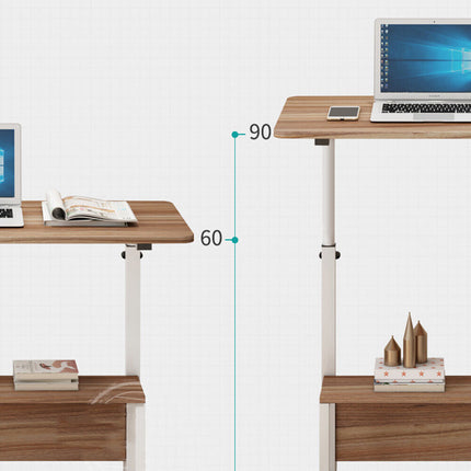 Aluminium Adjustable Height Laptop Table Standing Desk with Wheels