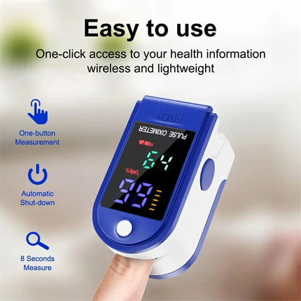 Portable Digital Finger Pulse Oximeter Blood Oxygen Saturation