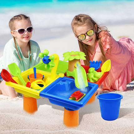 Sand and Water Table Kid Toddlers Beach Toys Outdoor Summer Play