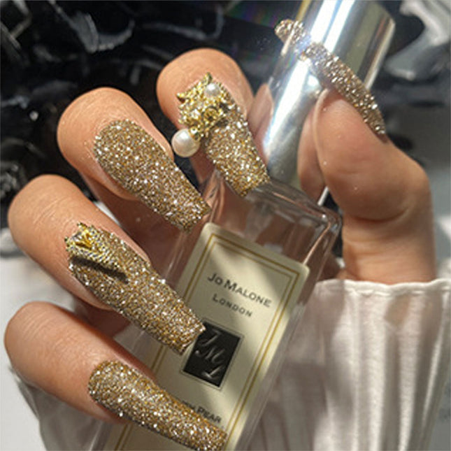 Sparkling Diamond Nail Powder Laser Silver Reflective Nail Art Glitter Powder - Image 1