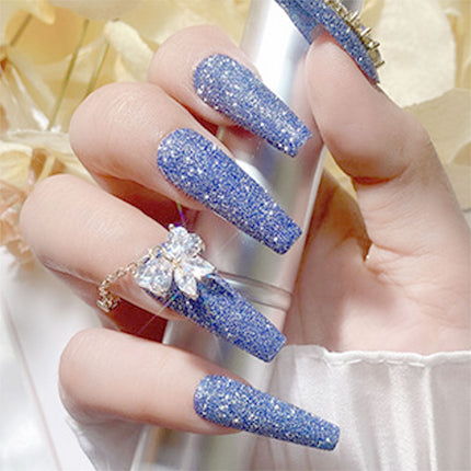Sparkling Diamond Nail Powder Laser Silver Reflective Nail Art Glitter Powder - Image 2
