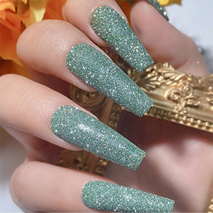 Sparkling Diamond Nail Powder Laser Silver Reflective Nail Art Glitter Powder - Image 4