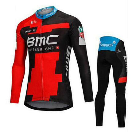 Sports Bicycle Bike Cycling Clothing Long Sleeve Jersey Long Pants Set - Image 10