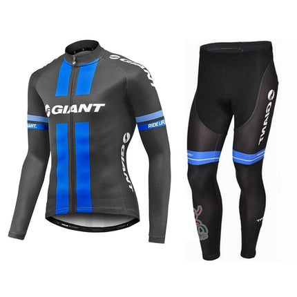 Sports Bicycle Bike Cycling Clothing Long Sleeve Jersey Long Pants Set - Image 4