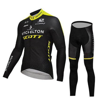 Sports Bicycle Bike Cycling Clothing Long Sleeve Jersey Long Pants Set - Image 8