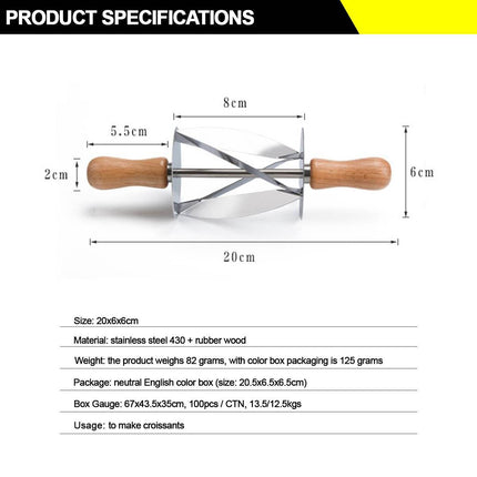 Stainless Steel Croissant Cutter Roller - Image 6