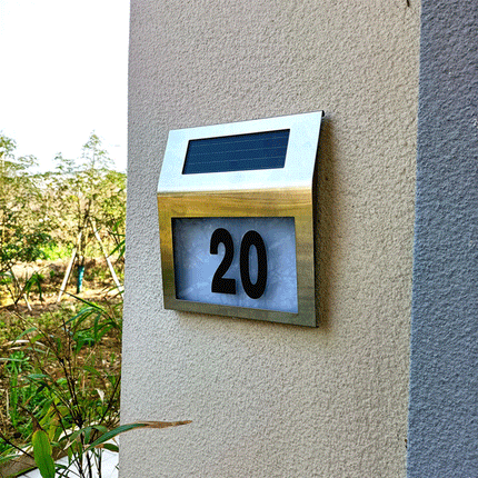 Stainless Steel Solar Powered House Number LED Light - Image 10